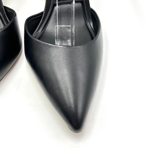 Aldo Womens Size 10 Black Leather D'Orsay Point Toe Block Heels Pumps Shoes - Picture 6 of 15